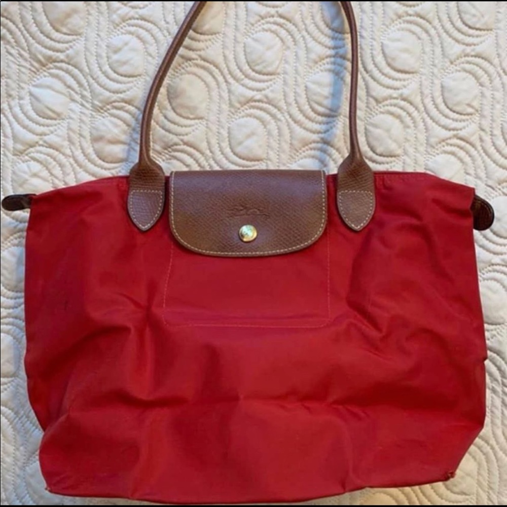 Longchamp red tote small